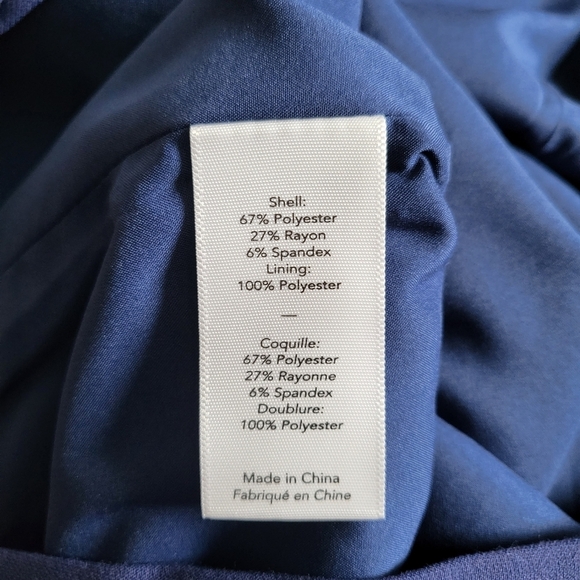 Likely Malta Short Sleeve Front Ruffle Navy Blue Mini Dress NWT Size 4 - Picture 11 of 12